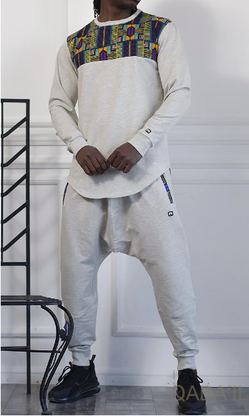 Ensemble Afro Wax - Sarouel + Sweat Col Rond - Qaba'il