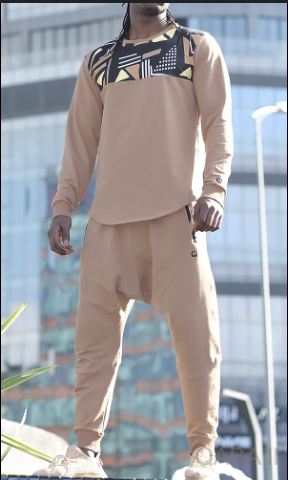 Ensemble Afro Wax - Sarouel + Sweat Col Rond - Qaba'il