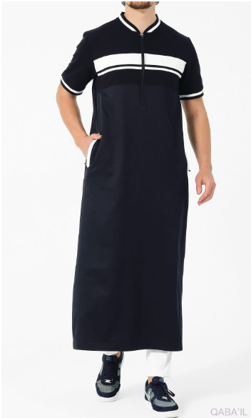 Qamis long NAVY R24