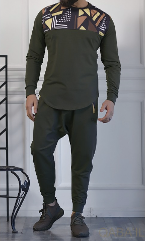 Ensemble Afro Wax - Sarouel + Sweat Col Rond - Qaba'il